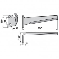 NOŽ VRTAVKASTA BRANA KUHN L // D -daljši