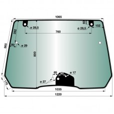 STEKLO KABINE SPREDNJE Deutz SLH