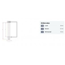 ZATIK CEVNI FI=9,7 PRAVOKOTNI L=60