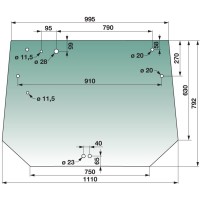 STEKLO KABINE ZADNJE FENDT FARMER kopija