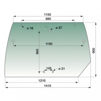 STEKLO KABINE ZADNJE DEUTZ SAME SLH