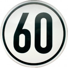 NALEPKA HITROSTI 60km/h - BELA Fi=200mm