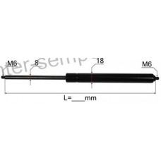 AMORTIZER KABINE L-204mm F-300N