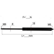 AMORTIZER STEKLA L=462 F=200N