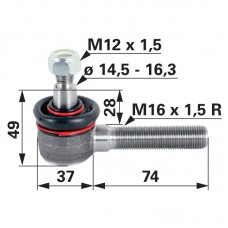 KONČNIK VOLANA zunanji M16x1.5mm K14-16