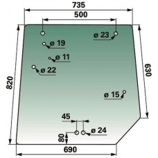STEKLO KABINE ZADNJE (s predorom) MF5400