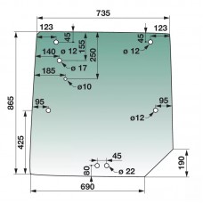 STEKLO KABINE ZADNJE ZGORNJE MF6130