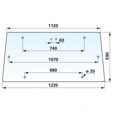 STEKLO KABINE ZADNJE ZGORNJE MF390T