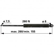 AMORTIZER KABINE L=255 F=250N FIAT CS