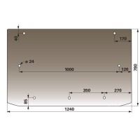 STEKLO KABINE SAME SLH RJAVO zadaj