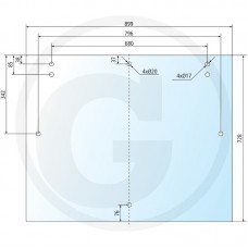 STEKLO KABINE ZADAJ FIAT F110 130DT
