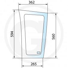 STEKLO KABINE SPREDNJE SPODNJE LEVO FEND