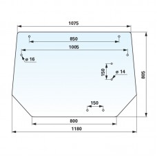 STEKLO KABINE ZADNJE ZGORNJE JD 1950