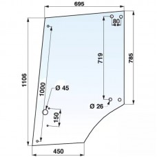 STEKLO KABINE VRAT zgoraj L in D Origina