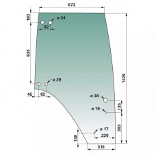 STEKLO KABINE FENDT FARMER VRATA desna