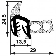 PROFIL GUMI TESNILO STEKLA KABINE Lindne
