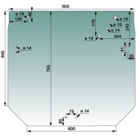 STEKLO KABINE ZADNJE JOHN DEERE kopija