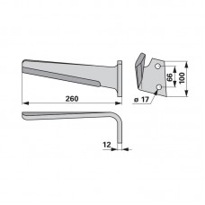 NOŽ VRTAVKASTA BRANA EMY L / D