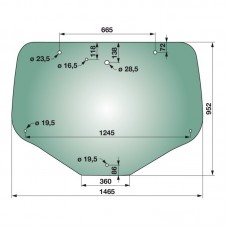STEKLO KABINE NEW HOLLAND CASE - zadaj