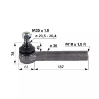 KONČNIK VOLANA MF M18x1,5 K=23,5/26,4