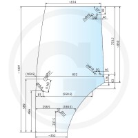 STEKLO KABINE FENDT vrata LEVA
