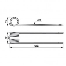 KRAK VZMETNI STOLL L=520mm