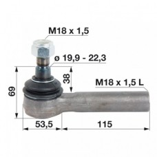 KONČNIK VOLANA D. M18x1.5L K20-22 STEYR